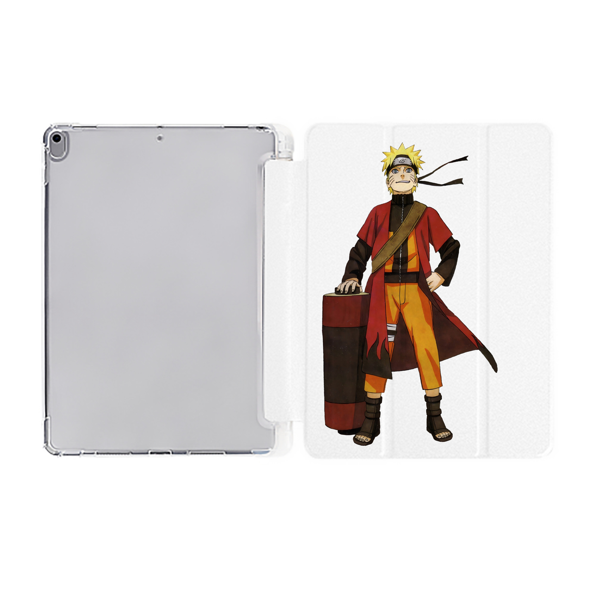 （画像用） NARUTO -ナルト- うずまき ナルト Uzumaki Naruto IPad ケース ペン収納付き 三つ折りスタンド PUレザー×シリコン 対応機種9.5/10.5/10.9インチ